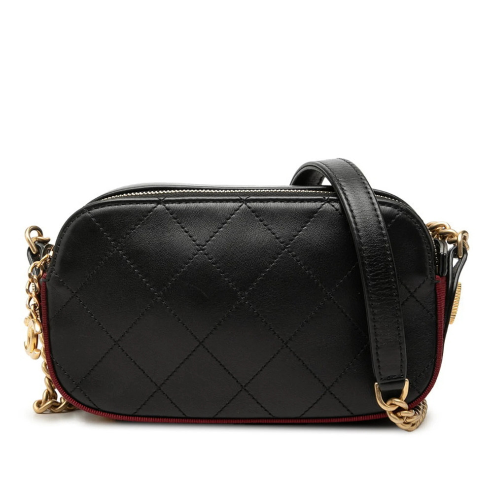 Chanel Matelassé Coco Mark Camera Bag, Crossbody Chain Shoulder Bag A57574, B...